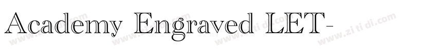 Academy Engraved LET字体转换